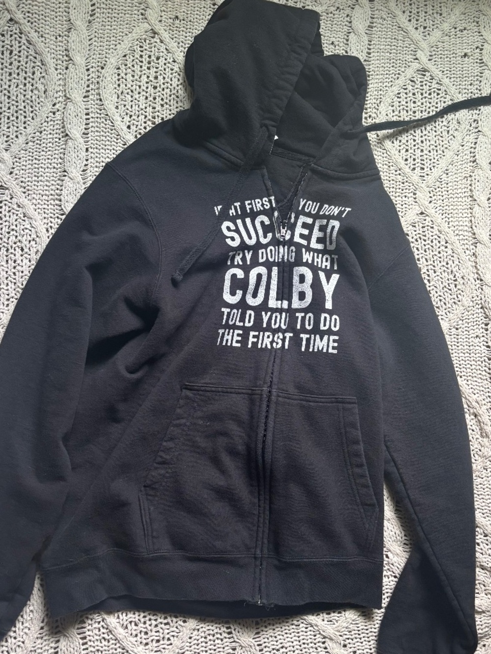 Custom funny graphic hoodie colby name if at first you don’t succeed hooded